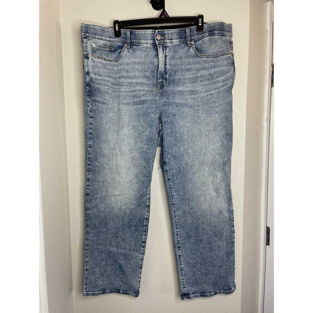 Torrid Bombshell Straight Jeans 26R Super Soft Stretch Blue Denim Plus Size